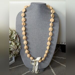 Hawaiian Kukui Nut Lei Bead Necklace